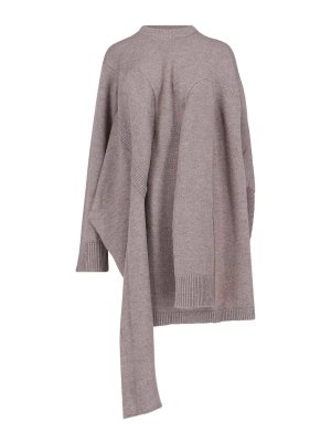 NICCOLO' PASQUALETTI: boat necks - Asymmetric Deconstructed Sweater