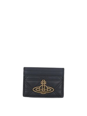 VIVIENNE WESTWOOD: wallets & purses - Quilted Logo Card Holder