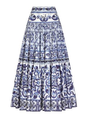 DOLCE & GABBANA: Lange Röcke - Langer Rock - Blau