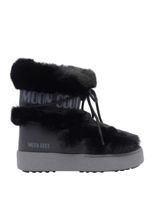 Moon Boot: ankle boots - Ltrack Tube Faux Fur Booties
