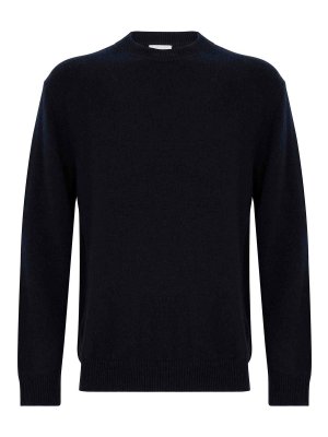 DANIELE FIESOLI: crew necks - Blue Cashmere Crewneck Sweater
