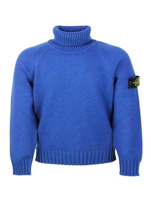 STONE ISLAND: Rollkragenpullover  und Polo-Ausschnitt - Rollkragenpullover - Blau