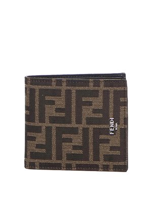 FENDI: wallets & purses - Ff Bi-Fold Fabric Wallet