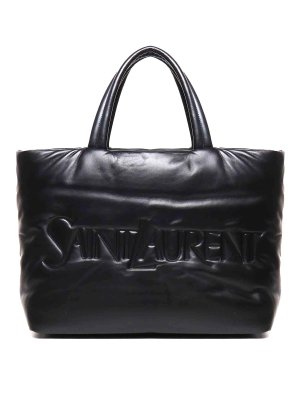 SAINT LAURENT: cross body bags - Padded Leather Tote Bag