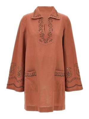 FORTELA: Robe longueur genou - Robe Au Genou - Rouge Brun