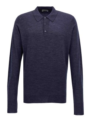 Tシャツ・カットソー Burberry SS25 Wool polo shirt (8104872 NAVY) Burberry Wool Polo Shirt - Blue - Men | 8104872 | thebs.com