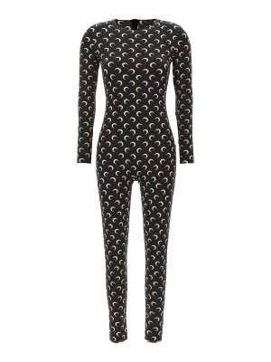 MARINE SERRE: Strickpullover mit Rundhalsausschnitt - Rundhalspullover - Schwarz