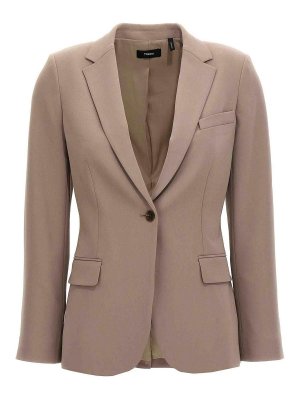 スーツ ZIMMERMANN Women Suit Jackets 0365JF241TEA Beige Zimmermann Illustration Shawl Tux Jacket Blazer | 0365JF241TEA
