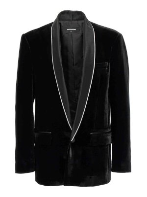 DSQUARED2: casual jackets - Velvet Sexy Palm Beach Blazer