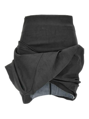 RICK OWENS: mini skirts - Draped Mini Skirt