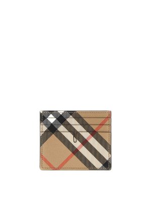 BURBERRY: wallets & purses - Tall Check Card Holder