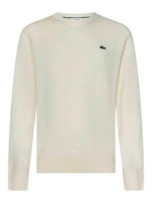 LACOSTE: crew necks - Carded Wool Crewneck Sweater
