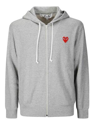 Comme des Garçons Play: Sweatshirts und Pullover - Sweatshirt - Grau