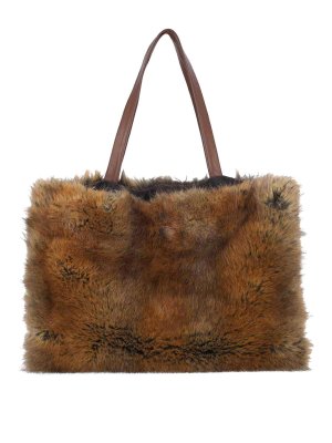 NICCOLO' PASQUALETTI: totes bags - Faux Fur Tote Bag