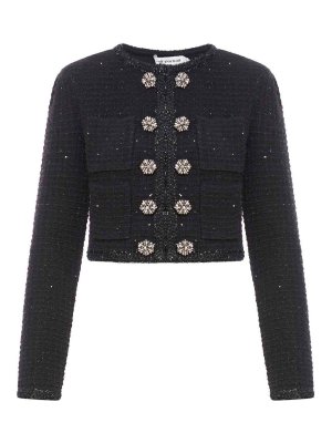Ermanno Firenze Embroiderd Short Jacket - Black