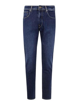 INCOTEX BLUE DIVISION: straight leg jeans - 5 Pocket Denim Stretch Wash 2