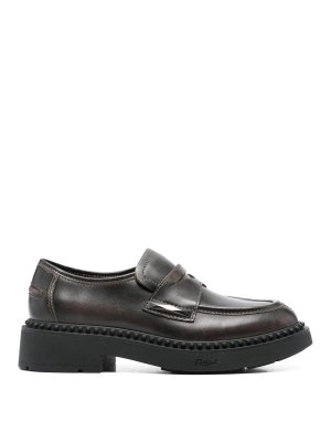 The Attico Charles Leather Loafers 20Mm - Black | 250WSH00856100