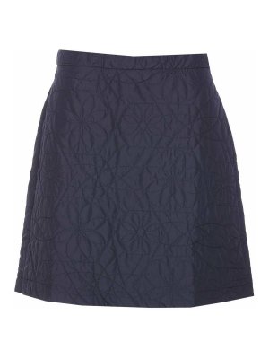 Burberry Indigo Blue Cotton Miniskirt - Blue - Women | 8080921