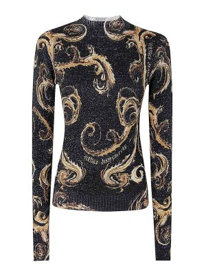 Versace Jeans Couture: crew necks - Lurex Print Sweater