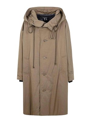 Y'S: cappotti corti - Cappotto con cappuccio a U