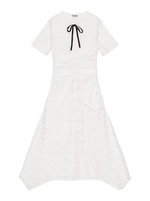 Jil Sander Ivory Viscose Blend Dress - White