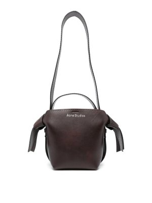 Acne Studios: Schultertaschen - Schultertasche - Dunkelbraun