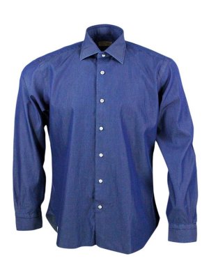 BARBA NAPOLI: Camisas - Camisa - Lavado Oscuro