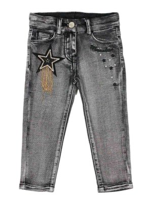 MONNALISA: カジュアルトラウザー - カジュアルパンツ - 黒