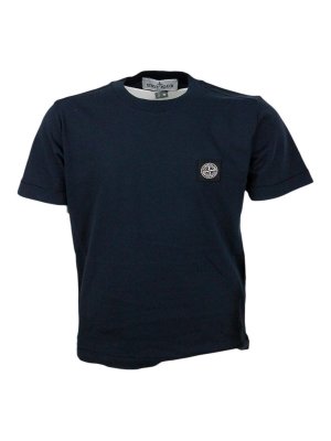 Stone Island Junior: T-shirts - T-Shirt - Blau
