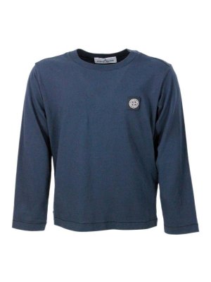 Stone Island Junior: T-shirts - T-Shirt - Blau