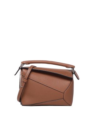 LOEWE: cross body bags - Puzzle Mini Bag In Calfskin