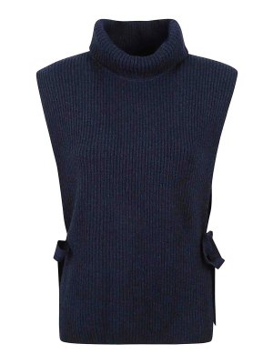 ★★AMI PARIS★★ Half Zip Knit Navy UKS633KN0022430 UKS633K Ami Paris Half-zip ribbed knit jumper - Blue | UKS633KN0022430