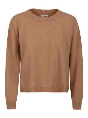 VERYBUSY: Strickpullover mit Rundhalsausschnitt - Rundhalspullover - Camel