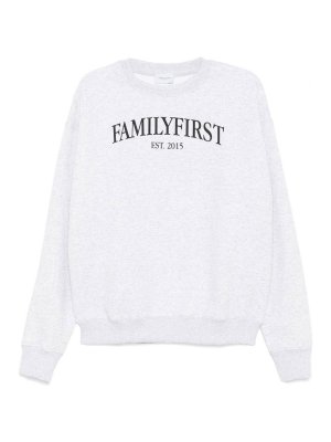 FAMILY FIRST MILANO: Strickpullover mit Rundhalsausschnitt - Rundhalspullover - Grau