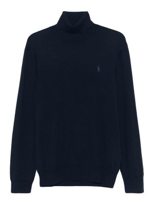 POLO RALPH LAUREN: Strickpullover mit Rundhalsausschnitt - Rundhalspullover - Blau