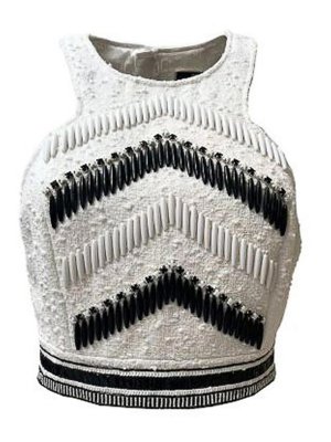 ELISABETTA FRANCHI: Tops y camisetas sin mangas - Top - Blanco