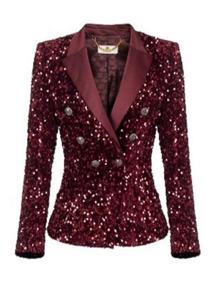 ELISABETTA FRANCHI: casual jackets - Double-Breasted Jacket