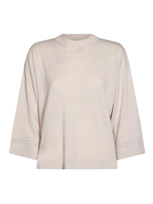 FABIANA FILIPPI: Suéteres con cuello pico - Suéter Cuello Redondo - Gris