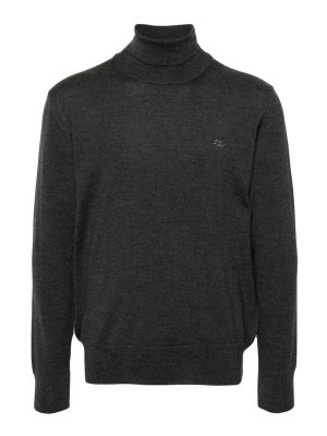 ETRO: crew necks - Turtleneck Sweater With Pegasus Embroidery