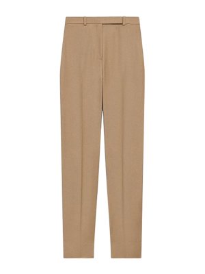 Theory: casual trousers - Tapered High-Waist Pant In Sleek Flannel
