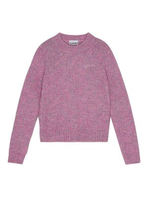 GANNI: crew necks - Alpaca Cotton Mix O-Neck