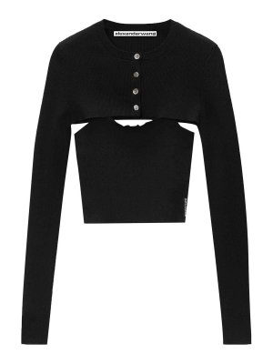 ALEXANDER WANG: cardigans - Cropped Cardigan