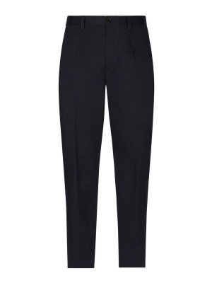 DOLCE & GABBANA: pantaloni casual - Pantaloni affusolati in misto cotone