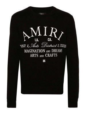 AMIRI: Pull col rond - Pull Col Rond - Noir