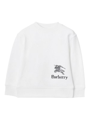 BURBERRY: Sweatshirts & Sweaters - Embroidered Cotton Sweatshirt