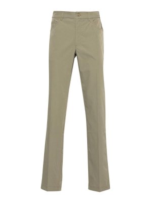 LACOSTE: pantaloni casual - Pantaloni in twill con toppa con logo
