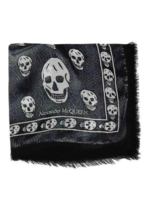 ALEXANDER MCQUEEN: scarves - Skull Print Scarf