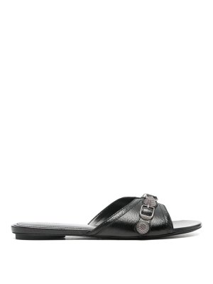 BALENCIAGA: sandals - Cagole Leather Sandals