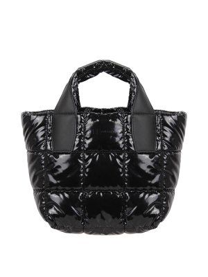 VEECOLLECTIVE: totes bags - Porter Mini Black Vinyl Tote