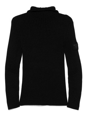 PRADA: Sweatshirts & Sweaters - Ribbed-Knit Hoodie